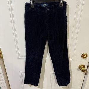 Polo by Ralph Lauren Boys Navy Blue Corduroy Pants with Logo